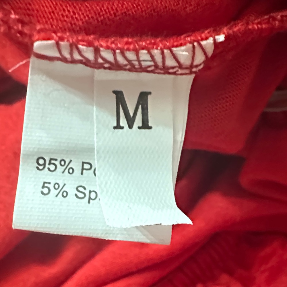 Red Off or On Shoulder Wide Leg Jumpsuit NWOT - Picture 5 of 5
